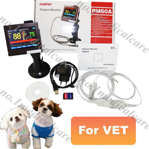 New, ce , pm60a veterinary spo2 pr monitor, 3.5&#034; color tft touch screen for sale