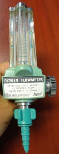 FLOWMETER, green body, oxygen,used, 1-15 lpm, AIRCO, with DISS fem Connector hex