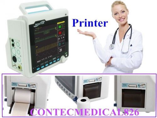 Ce fda patient montor cms6000(add printer) 4-parameters ecg nibp spo2 pulse rate for sale