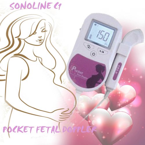 3MHZ probe,LCD Pocket Fetal Heart Doppler ,Baby Heart Beat Monitor with Free Gel