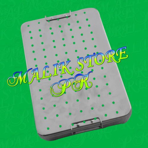 Instruments Tray Perforated with Lid 12&#034;X8x2&#034; Japanese Stainless Steel
