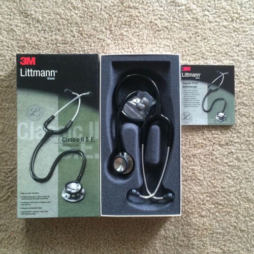 *NEW IN BOX* 3M Littman Classic II S.E. Stethoscope, Black Tube, 28in/71cm, 2201