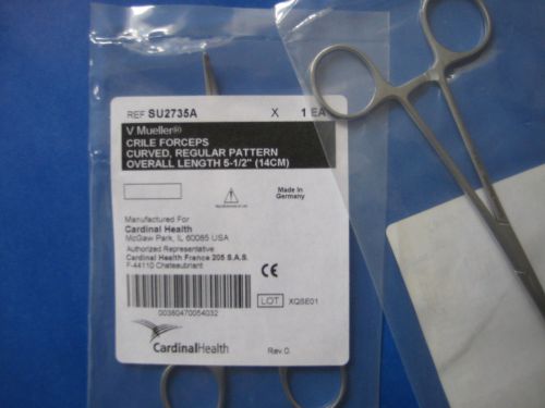 New V Mueller Crile Forceps Curved regullar pattern SU2735A 5-1/2 Germany made