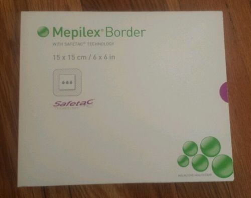 Mepilex Border 6&#034;x6&#034;  Wound Dressing Safetac MOLNYCKE  5pc