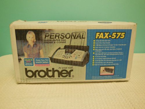 Brother fax 575 Plain Paper Fax, Phone, Copier &#034;Open box item tested working&#034;