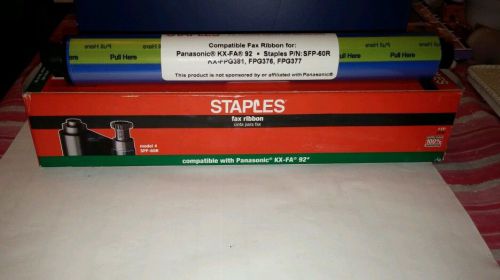 Staples Fax Refill Ribbon SFP-60R for Panasonic KX-FA 92, KX-FPG 381 376 377 NOS