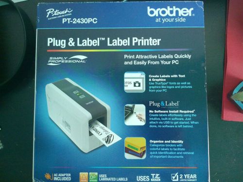 Brother pt-2430pc plug &amp; label printer for sale