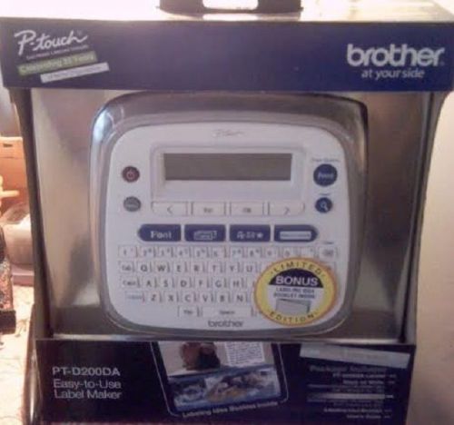 NEW Label Maker Brother P-Touch Electronic Easy to Use PT-D200DA