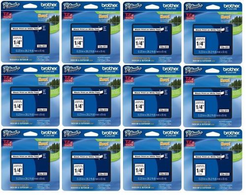 Brother P-Touch TZ-211 Label Tape TZ211 TZE211 Ptouch (12) PACK TZE-211