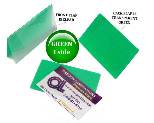 Green/Clear IBM Card Laminating Pouches 2-5/16 x 3-1/4 Qty 50