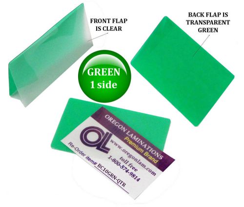 Green/Clear Business Card Laminating Pouches 2-1/4 x 3-3/4 Qty 25 by LAM-IT-ALL