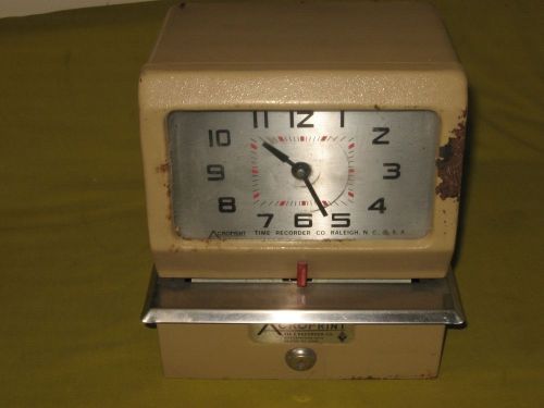 Vintage employee time clock,time card stamp clock,factory time card clock,works for sale