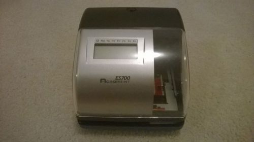 Acroprint ES700 Digital Time Recorder (Time Clock) -Tested - In Great Condition