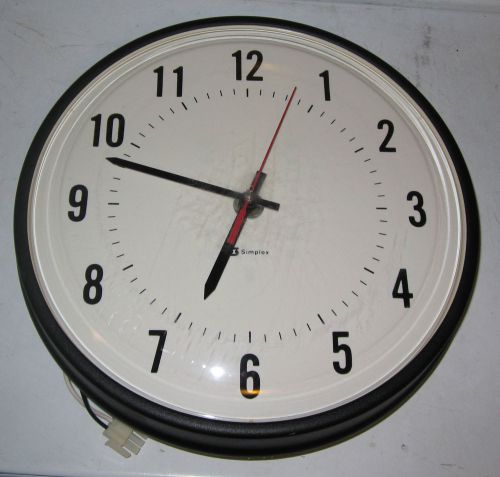 Simplex 6310 9132 12&#034; Round Wall Clock Industrial Electric