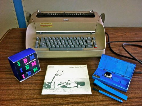 Vintage ibm selectric typewriter with accessories &amp; manual - works! for sale