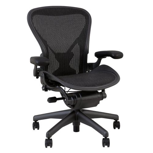 Size &#039;b&#039; lack herman miller aeron  .new style adjust arms.posture fit. free del for sale
