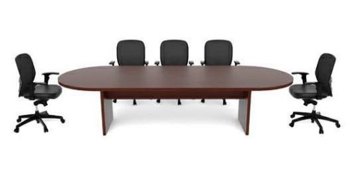 Conference table 8-foot racetrack top slab base for sale