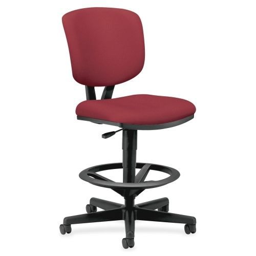 Hon volt adjustable height stool - fabric crimson red seat - black frame for sale