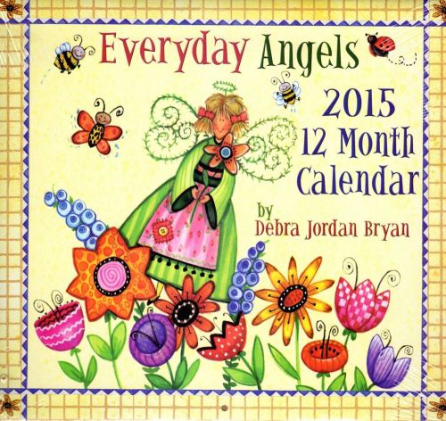 2015 EVERYDAY ANGELS BY Debra Jordan Bryan 12x11 Wall Calendar NEW Flowers Art