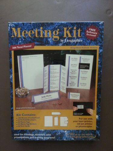 Geographics meeting supplies kit. laser, ink jet or photocopier  206 pieces  nip for sale