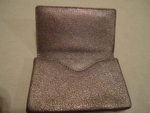 Graphic Image Business Card Holder in Silver Leather, Franklin Covey