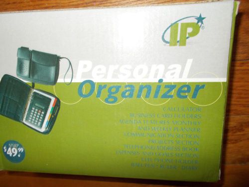 Personal Organizer leather case calculater business card holder phone holder nib