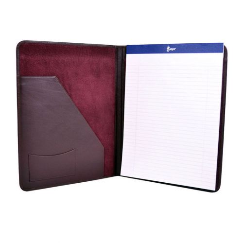 Royce leather deluxe writing padfolio - burgundy for sale