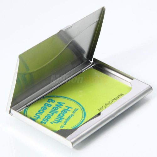 Wave stainless steel business driver id credit card holder protector case for sale