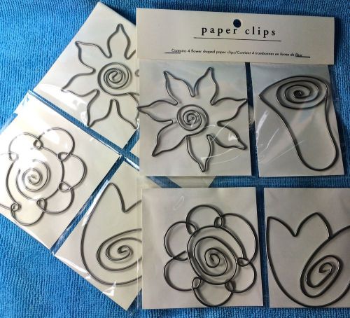 Decorative Floral Paperclips Imports Office Accessories 7 Pieces New