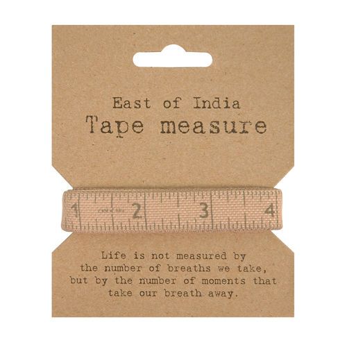 East of India, Inc Linen Tape Measure on Gift Card