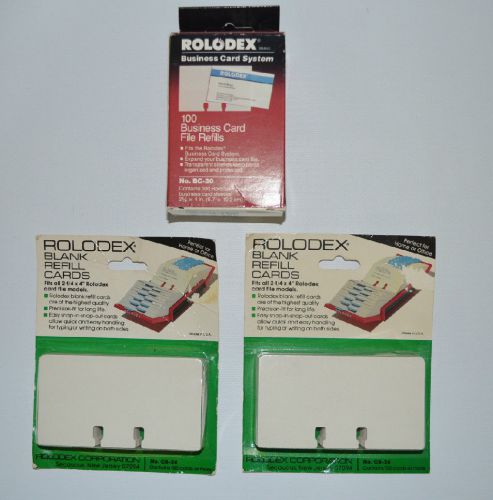 Rolodex Blank Refill Cards Business Card System 300 NEW Office Supplies