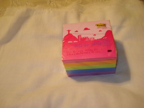 Post-it colors of the world rio sticky notes (450 sheets) &amp; post-it label roll for sale