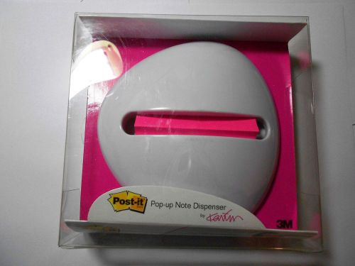Post-it WHITE PEBBLE Pop-up Note Dispenser w/3&#034;x3&#034; Pop-up Notes- New!