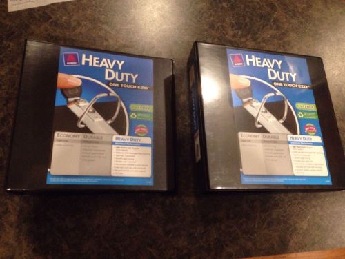 2 - Avery Heavy Duty One Touch EZD 3&#034; Black or White Clear Cover PVC Free