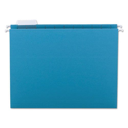 Hanging File Folders, 1/5 Tab, 11 Point Stock, Letter, Teal, 25/Box
