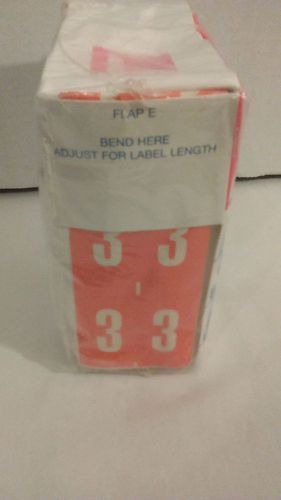 Ames Pressure Sensitive labels #3 orange Medical