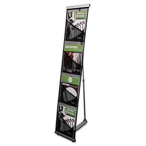 Deflect-o 4 Compartment Mesh Floor Display - 54&#034; Height X 10&#034; Width X (780172)