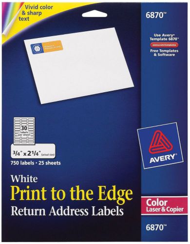 White laser labels for color printing label labels/pack white matte 6870 for sale