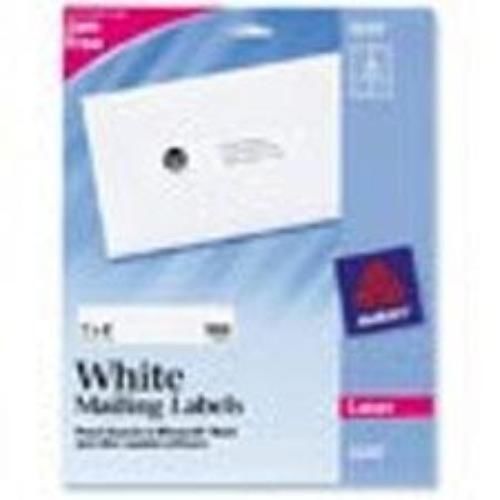 Avery Labels White Mailing Laser Easy Peel 1&#039;&#039; x 4&#039;&#039; 25 Sheets 500 Count