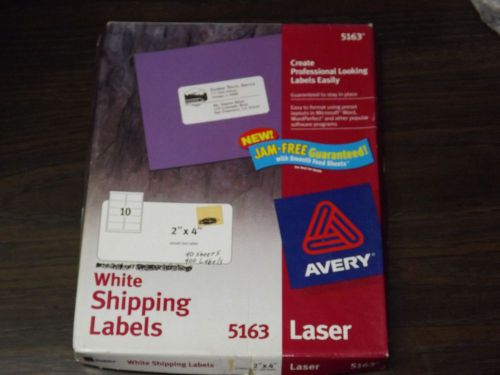 Avery 5163 White Shipping Labels for Laser Printers, 2&#034; x 4&#034;, Box of 900 Labels