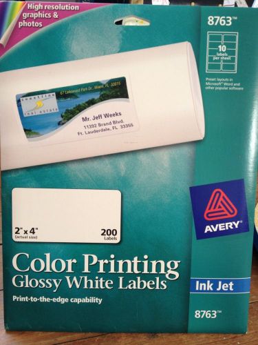 Avery: Color Printing, Glossy White Labels