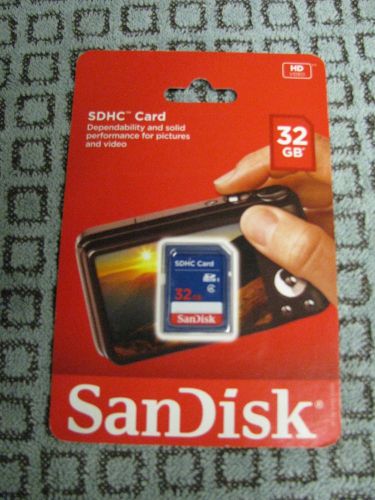 32gb  BRAND NEW Sealed SanDisk SDHC HD Video Class 4 Flash Memory Card