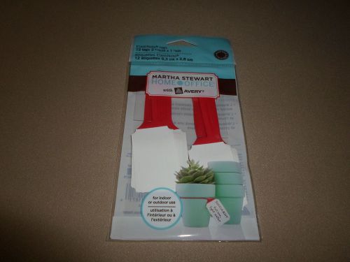 12 Martha Stewart Home Office ElastiNote Tags~3 21/32&#034; X 1 1/8&#034;, NEW IN PACKAGE!