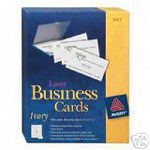 AVERY 5376 IVORY LASER BUSINESS CARDS 2X3.5 250 CT.