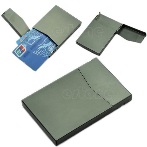 Popular pocket business name credit id card case metal box holder aluminum alloy for sale