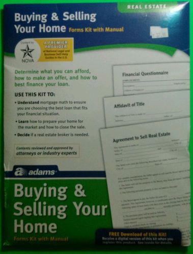 Real Estate, Buying &amp; Selling Your Home, form kit with manual