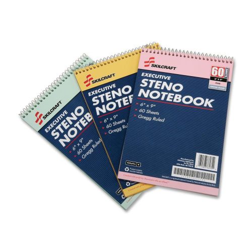 Skilcraft gregg style rainbow steno notebook - 60 sheet - gregg (nsn4545702) for sale