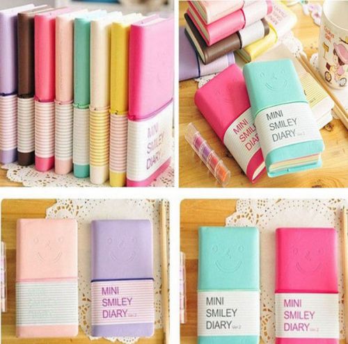 Mini Smiley Diary Portable Pocket Notebook Memo Journal Paper Note Pads Book