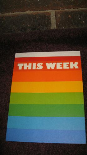 VTG Ambassador Rainbow This Week List Note Pad Pad of Paper 30 Sheets New