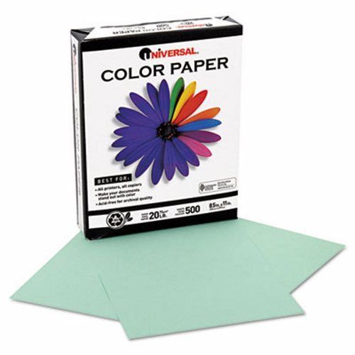 Universal Colored Paper, 20lb, 8-1/2 x 11, Green, 500 Sheets/Ream (UNV11203)